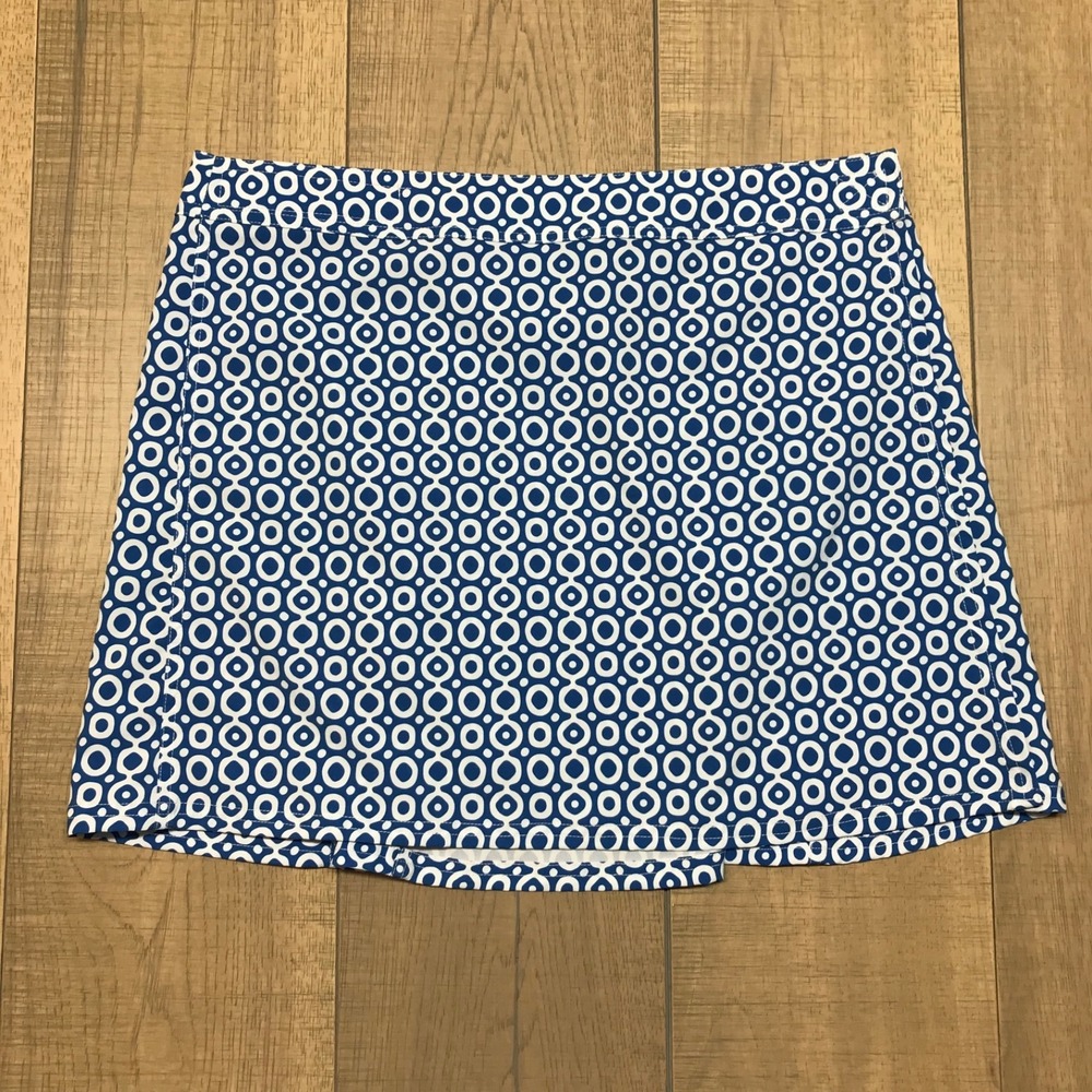 Rip Skirt Hawaii Wrap Skirt Womens Size L‎ Blue Dot Classic Adjustable Beach